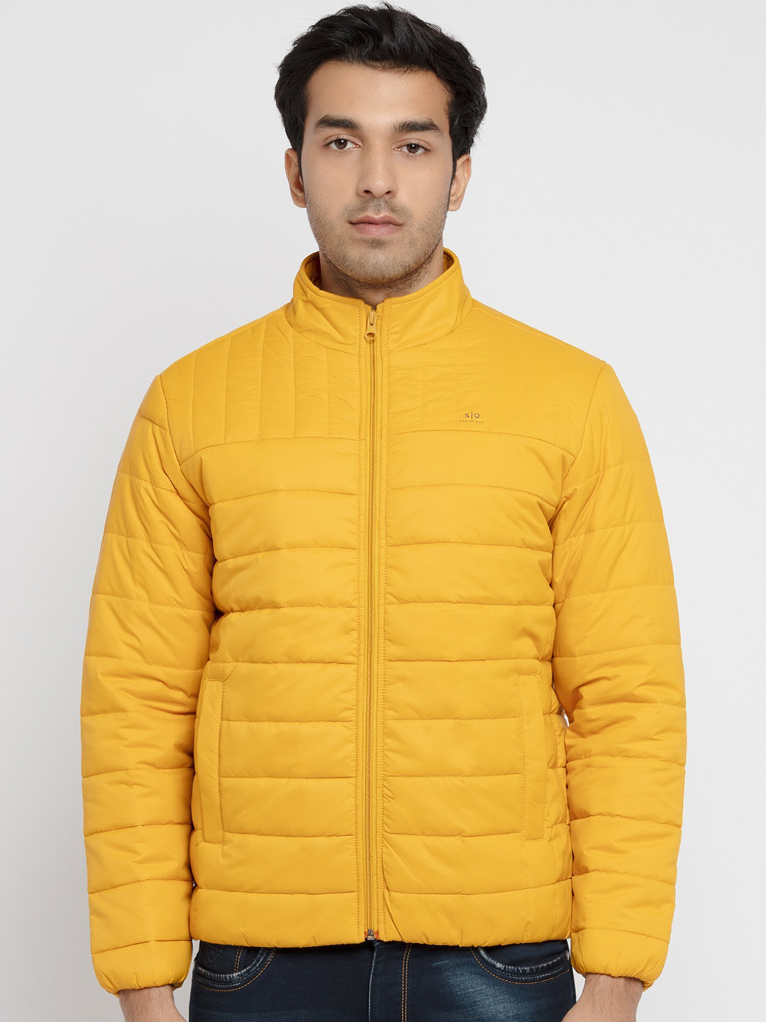 

Status Quo Men Yellow Quilted Jacket