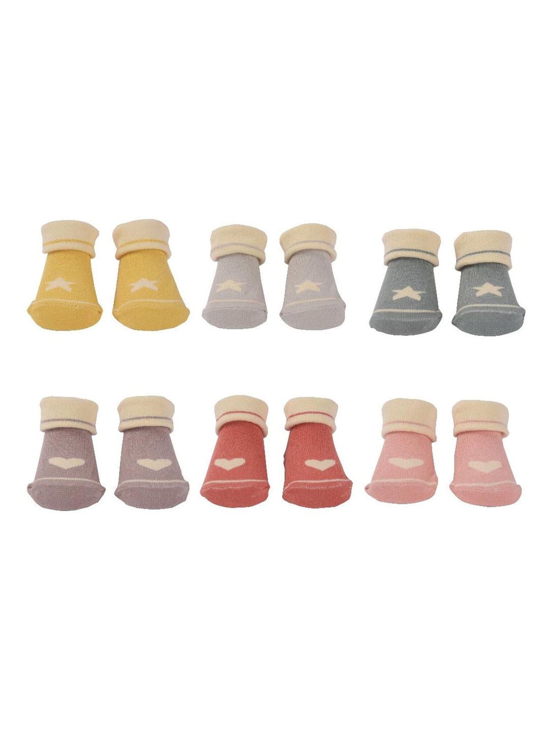 

Yellow Bee Infant Kids Pack Of 6 Assorted Cotton Above Ankle-Length Socks