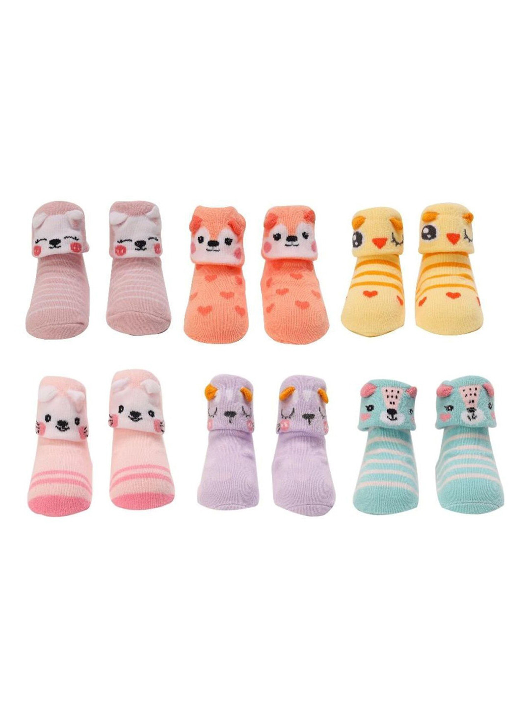 

Yellow Bee Girls Assorted Pack of 6 Ankle Length Socks