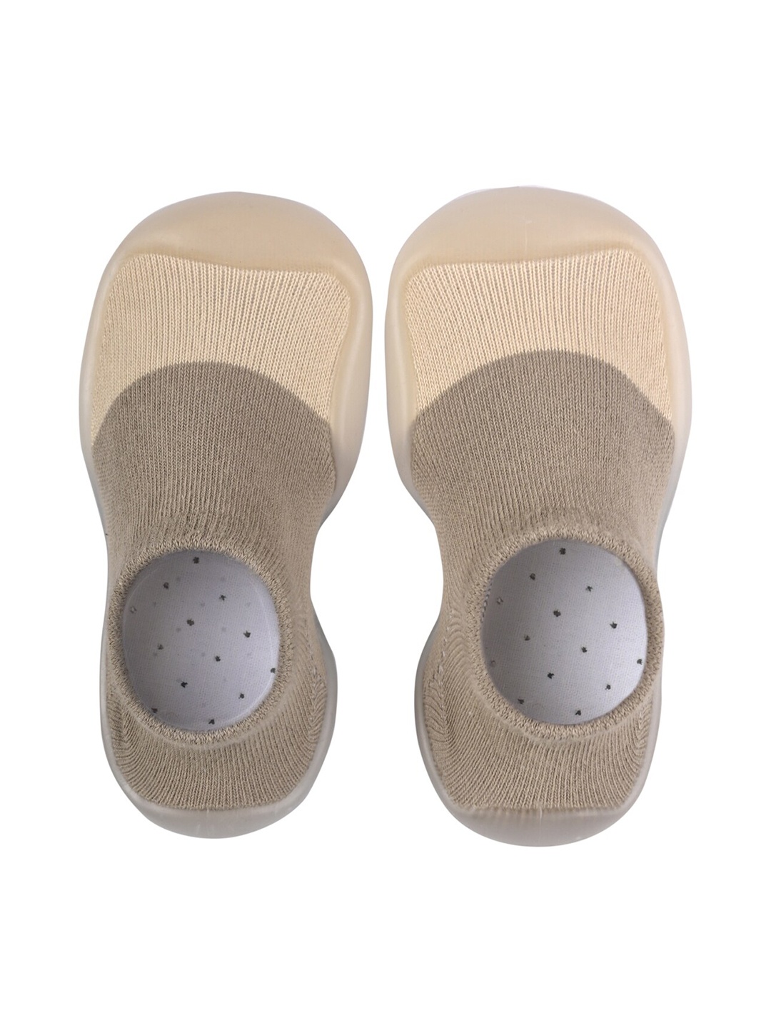 

Yellow Bee Beige Solid Anti Skid Rubber Sole Socks