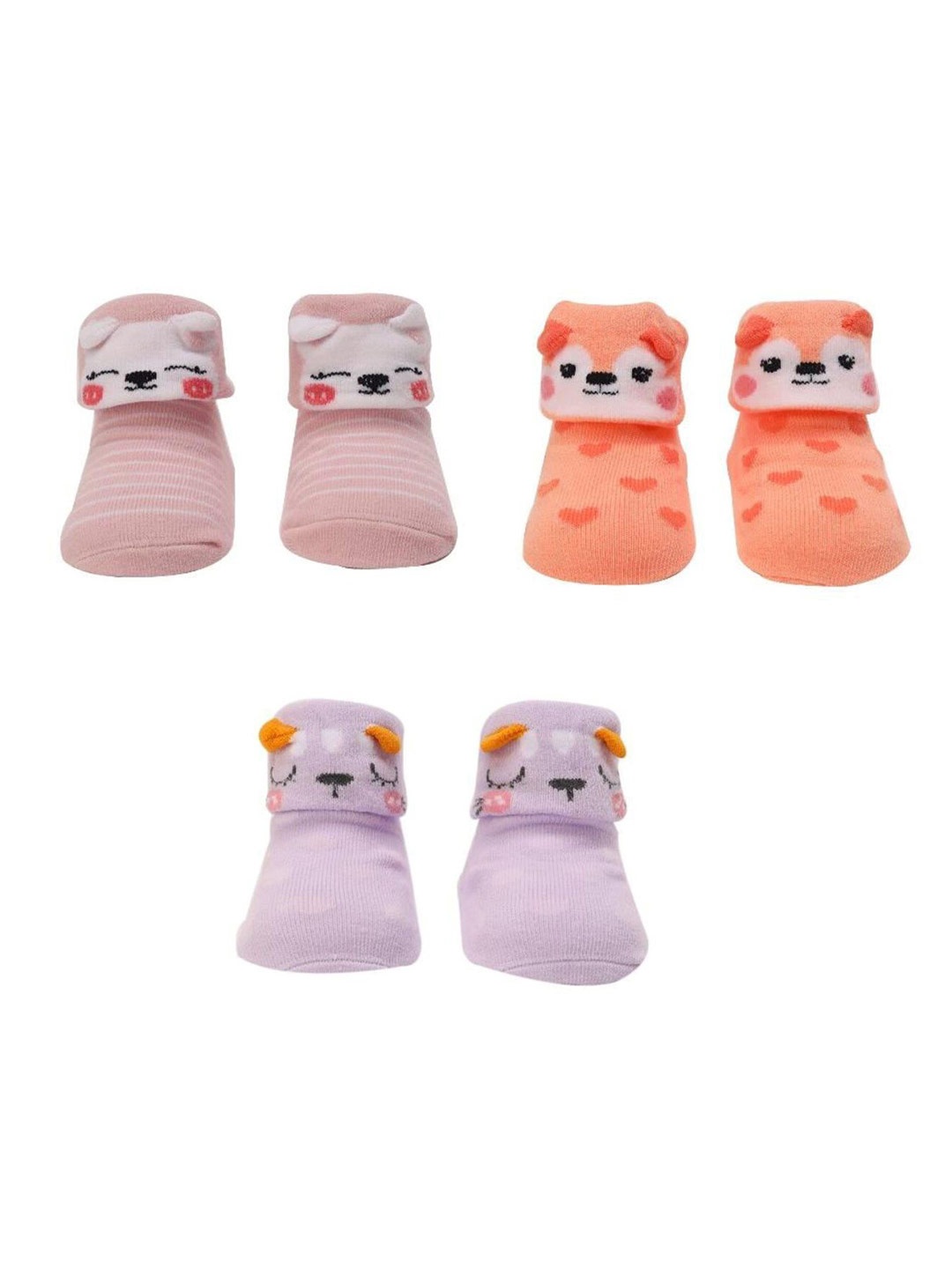 

Yellow Bee Girls Multi Pack of 3 Ankle Length Socks