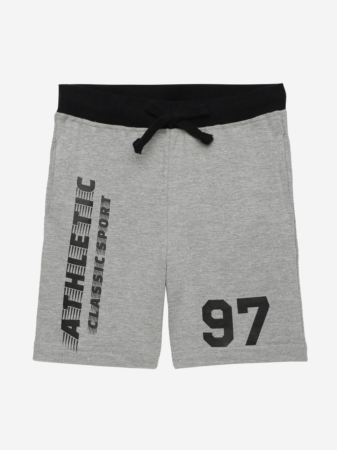 

ZION Boys Grey Typography Printed Outdoor Cotton Regular Shorts