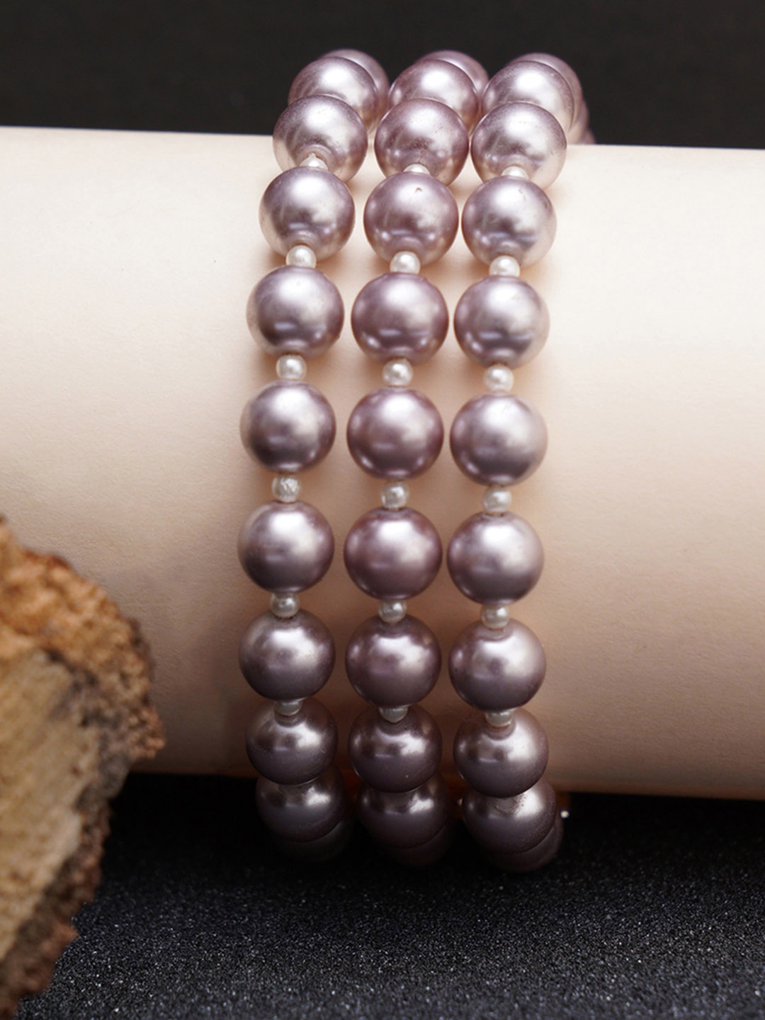 

KARATCART Women Silver-Toned Handcrafted Wraparound Bracelet