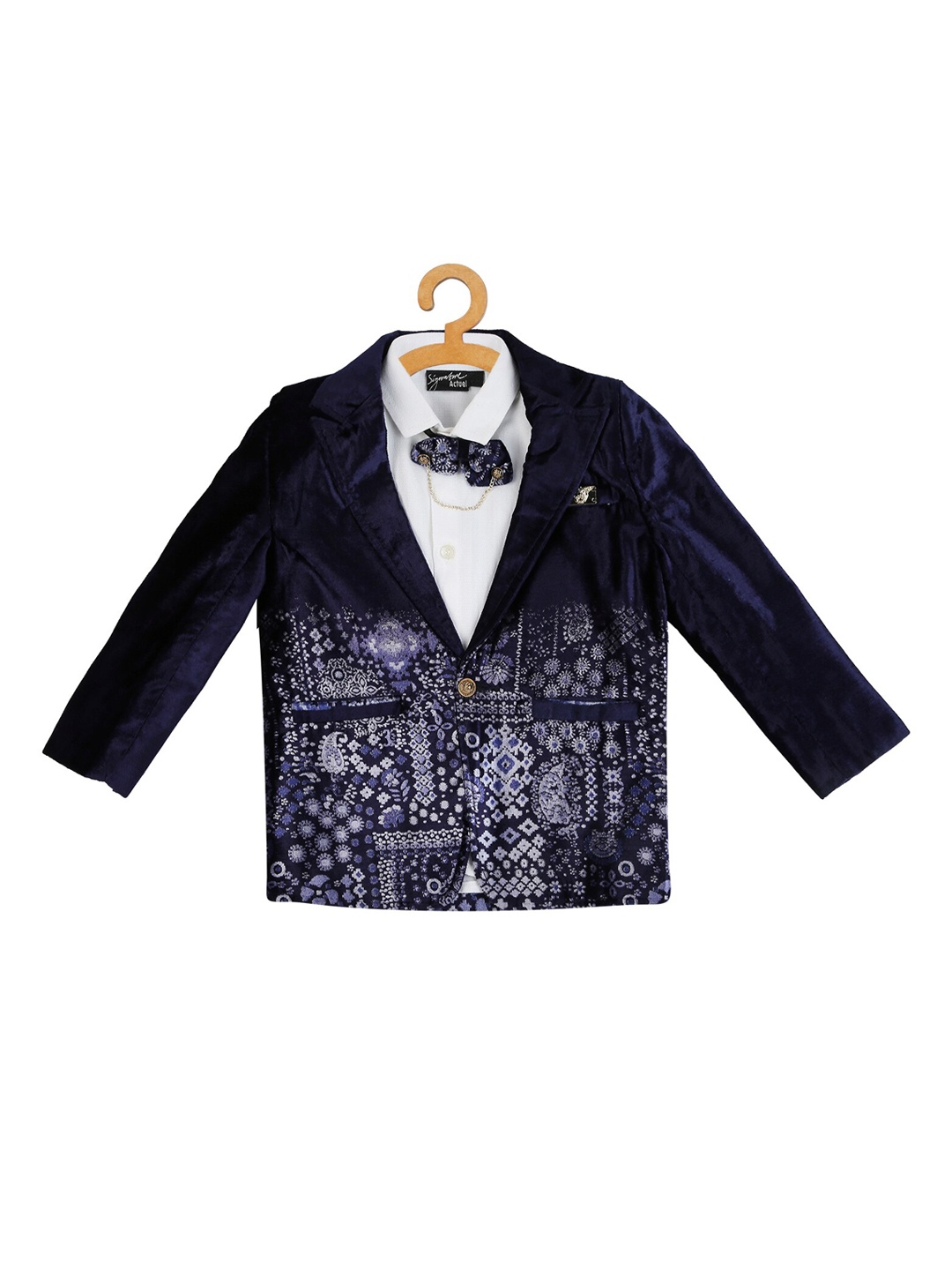 

Actuel Boys Navy & White Partywear Blazer, Navy blue