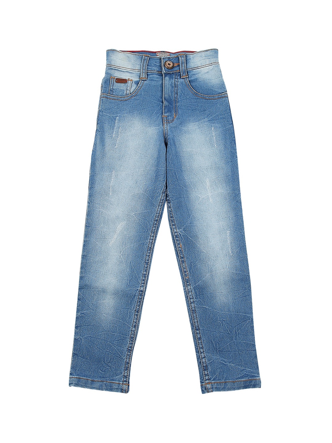 

Actuel Boys Blue Slim Fit Mildly Distressed Heavy Fade Stretchable Jeans