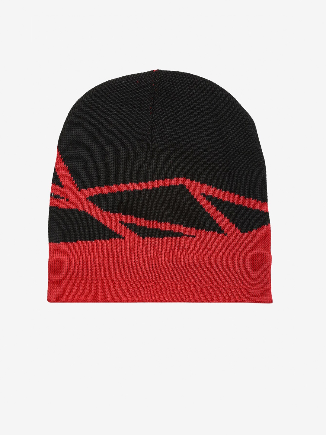 

LOOM LEGACY Men Red & Black Beanie