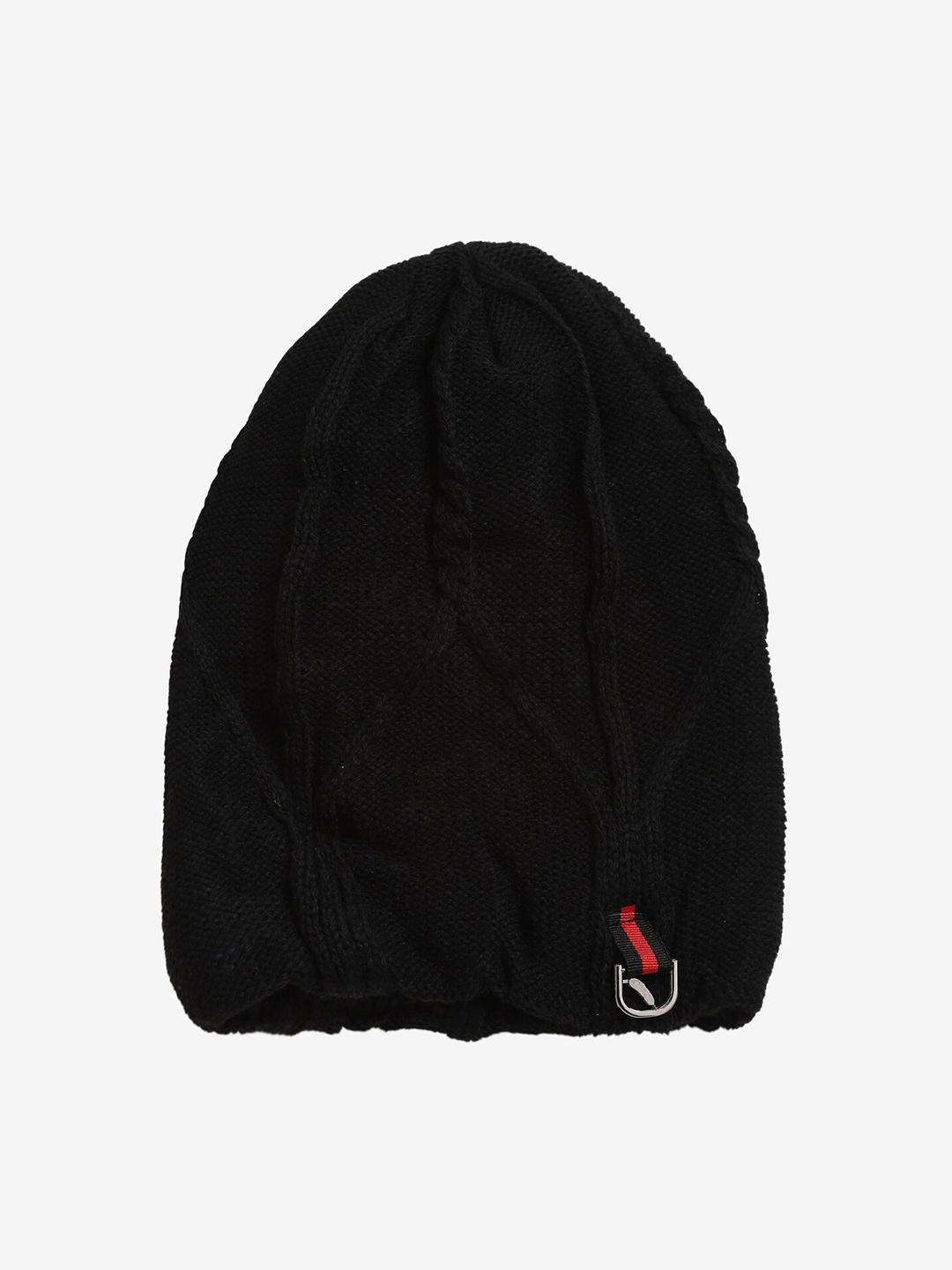 

LOOM LEGACY Men Black Acrylic Beanie