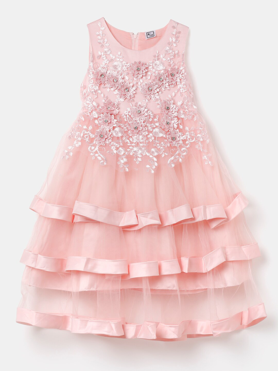 

Hopscotch Pink Embellished A-Line Dress
