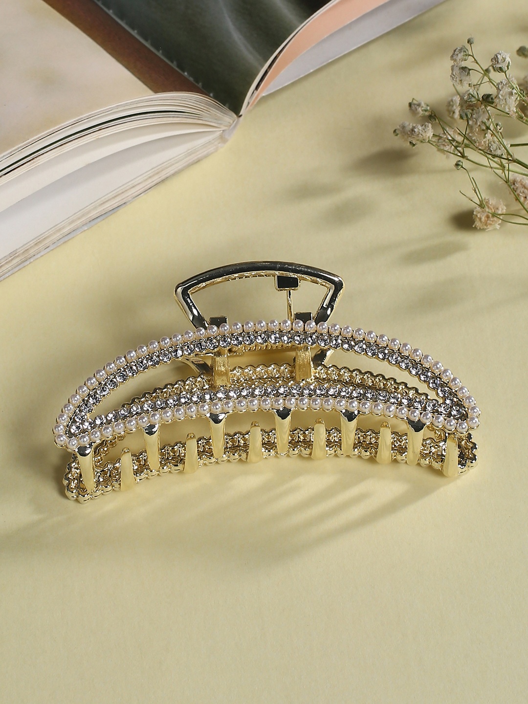 

justpeachy Women Gold-Toned Claw Clip