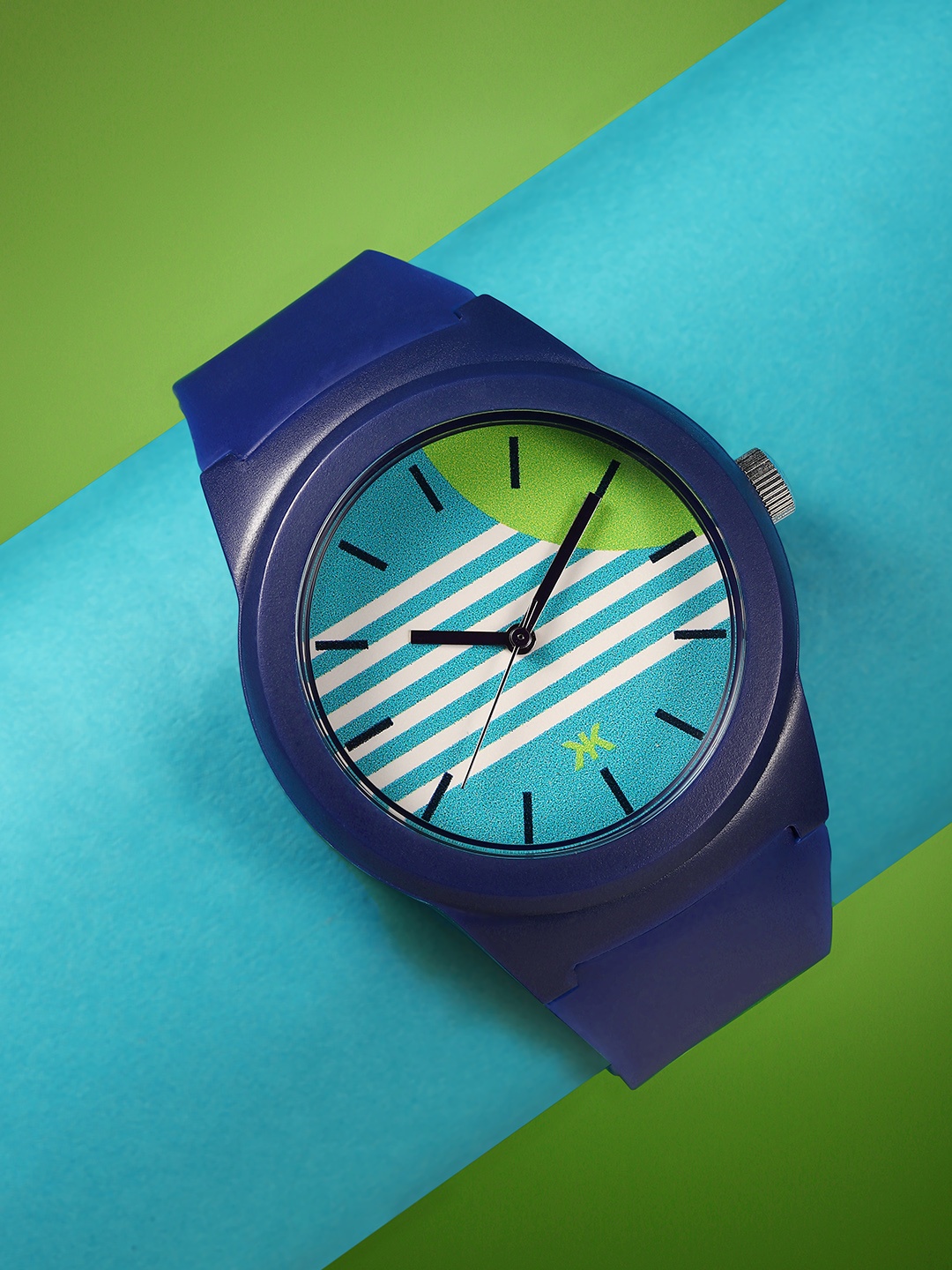 

Kook N Keech Men Blue & White Printed Dial & Blue Strap Analogue Watch KNK7-B