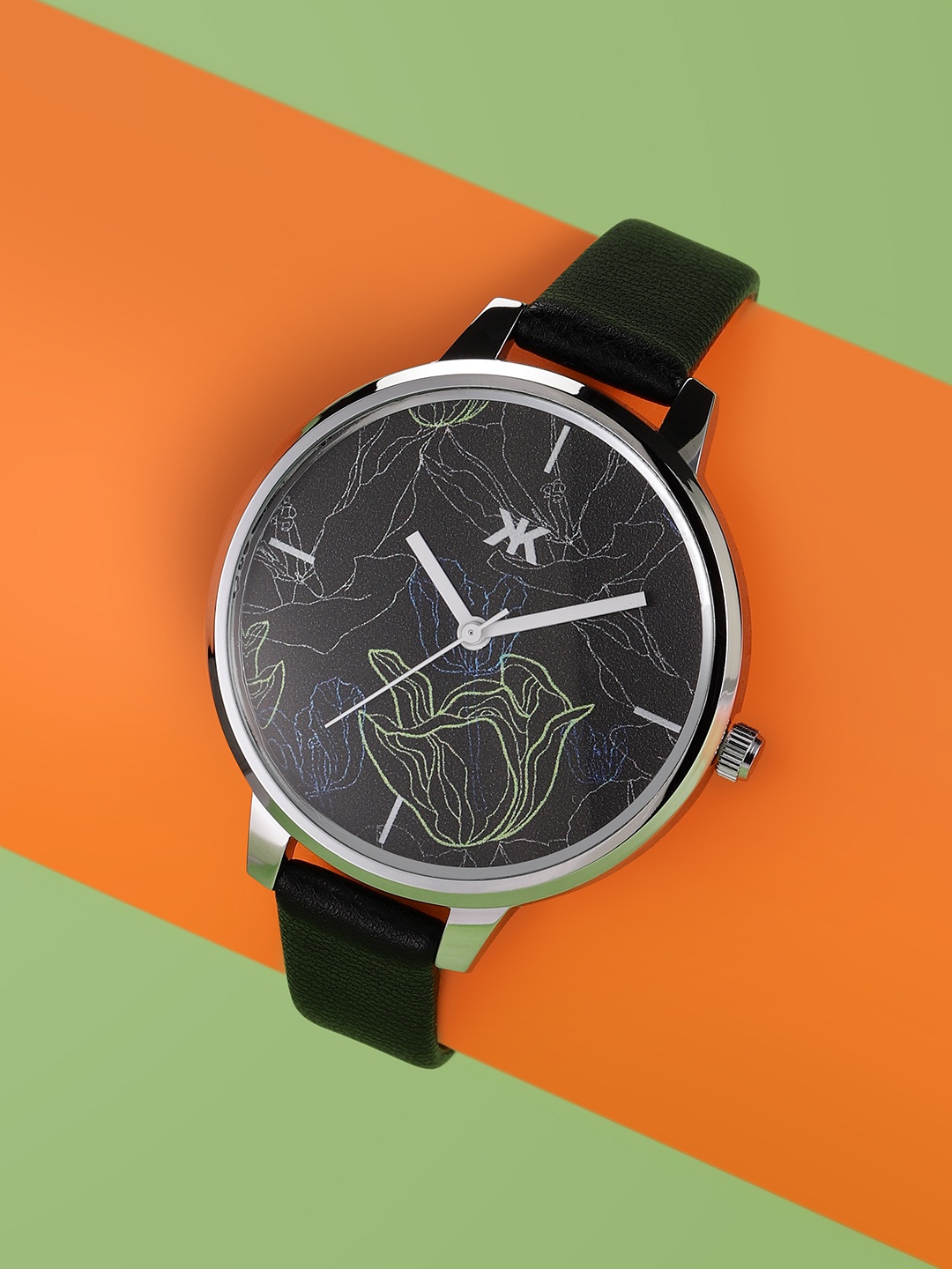 

Kook N Keech Women Black Printed Dial & Black Straps Analogue Watch KNK2-B
