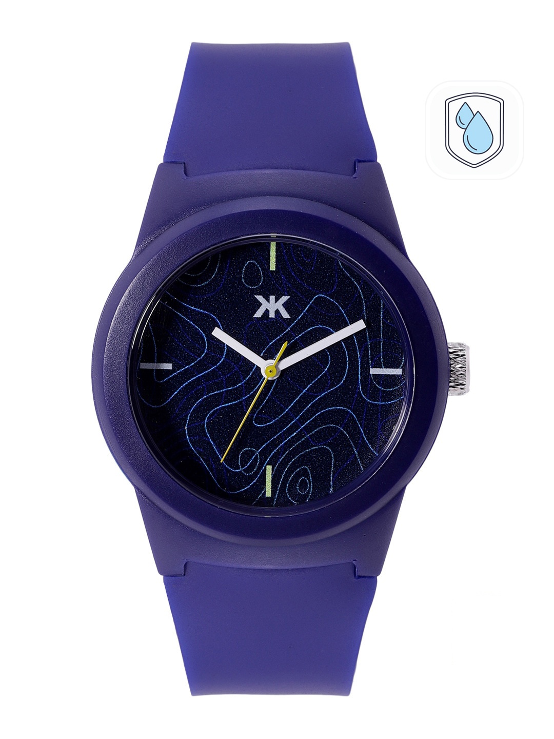 

Kook N Keech Men Black Printed Dial & Blue Straps Analogue Watch KNK12-C