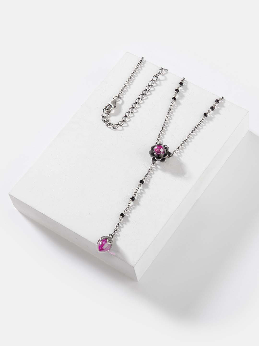 

SHAYA Silver-Toned 925 Sterling Silver Beaded Necklace