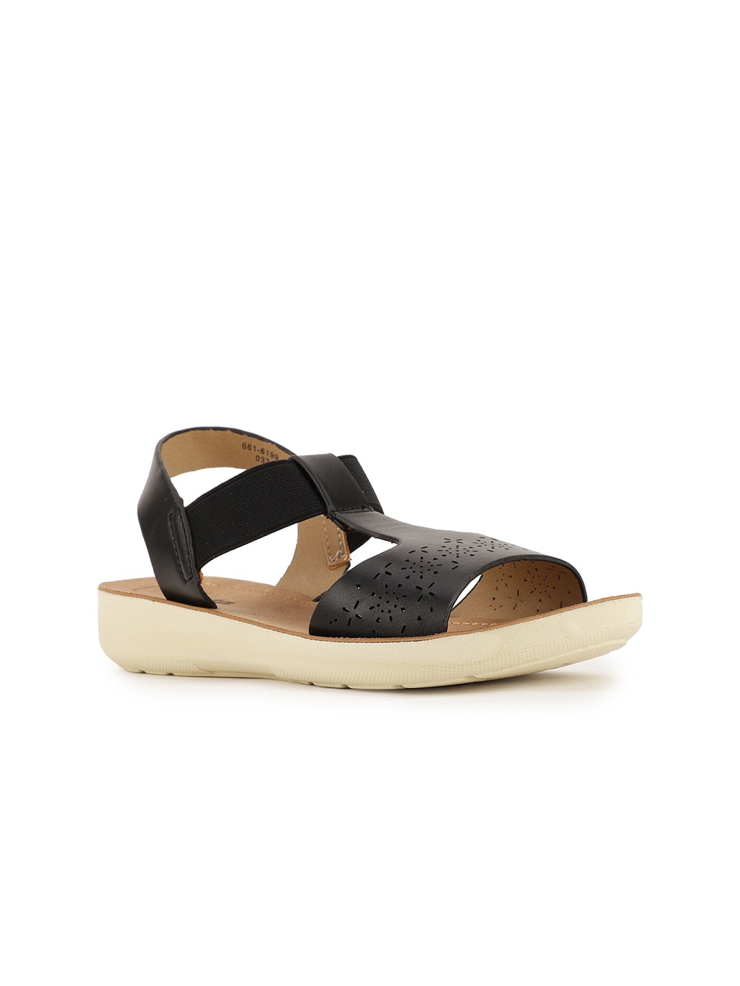 

Bata Women Black Open Toe Flats