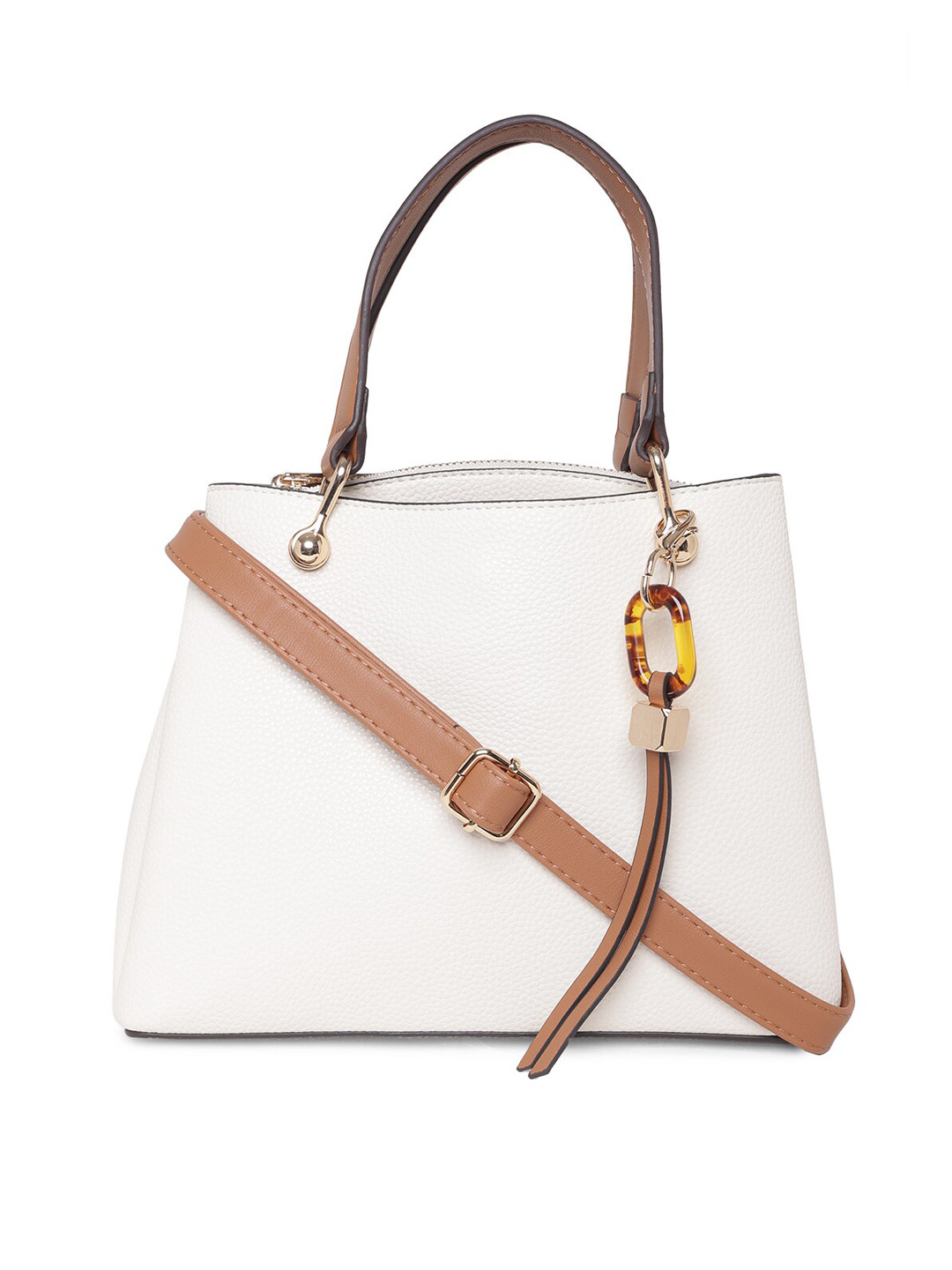 

ALDO Beige Structured Handheld Bag