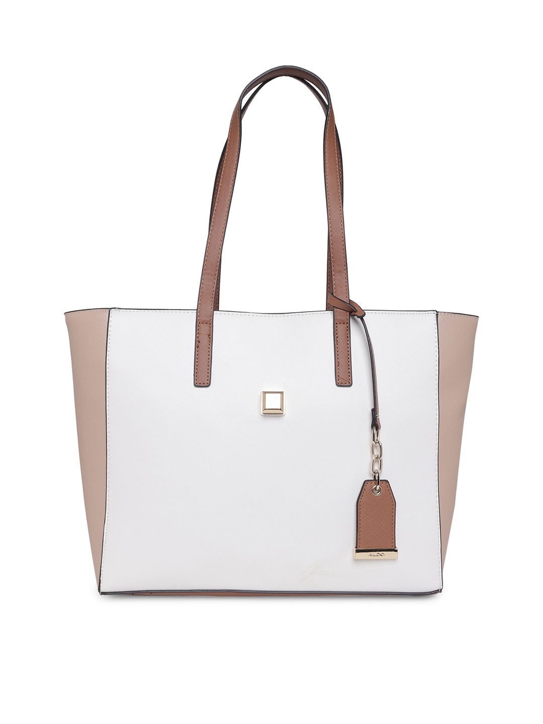 

ALDO Beige Animal Structured Shoulder Bag with Bow Detail