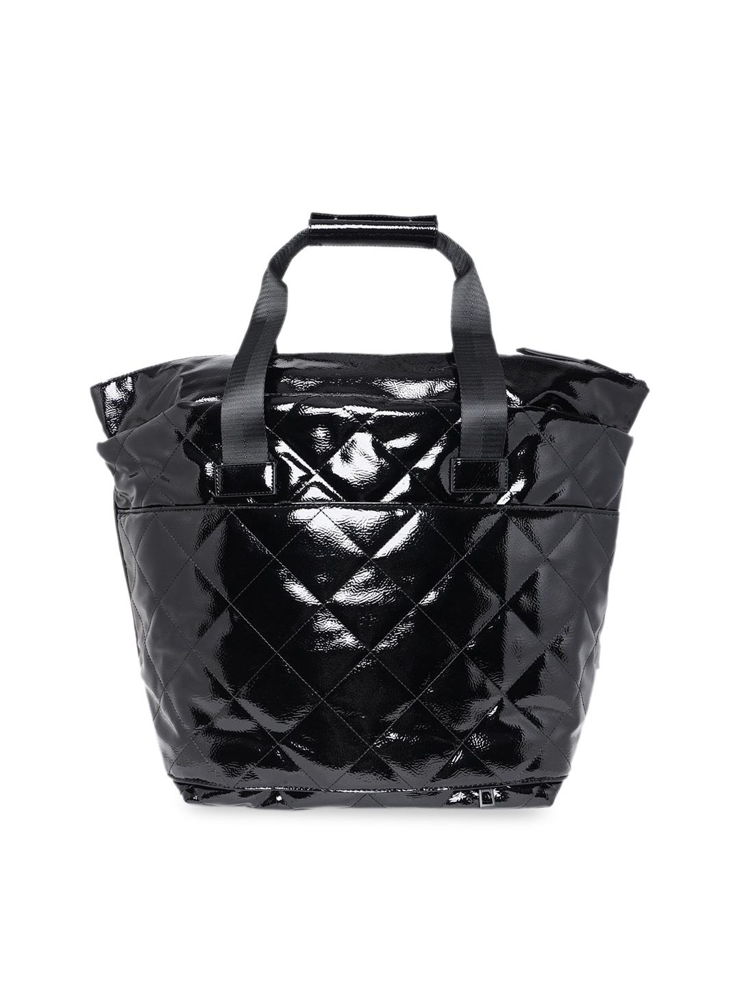 

ALDO Black Geometric PU Oversized Shopper Tote Bag with Quilted