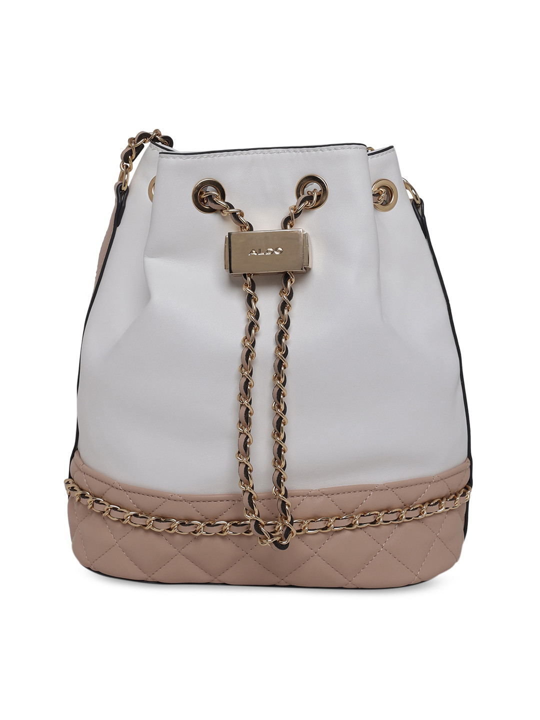 

ALDO Beige Bucket Sling Bag