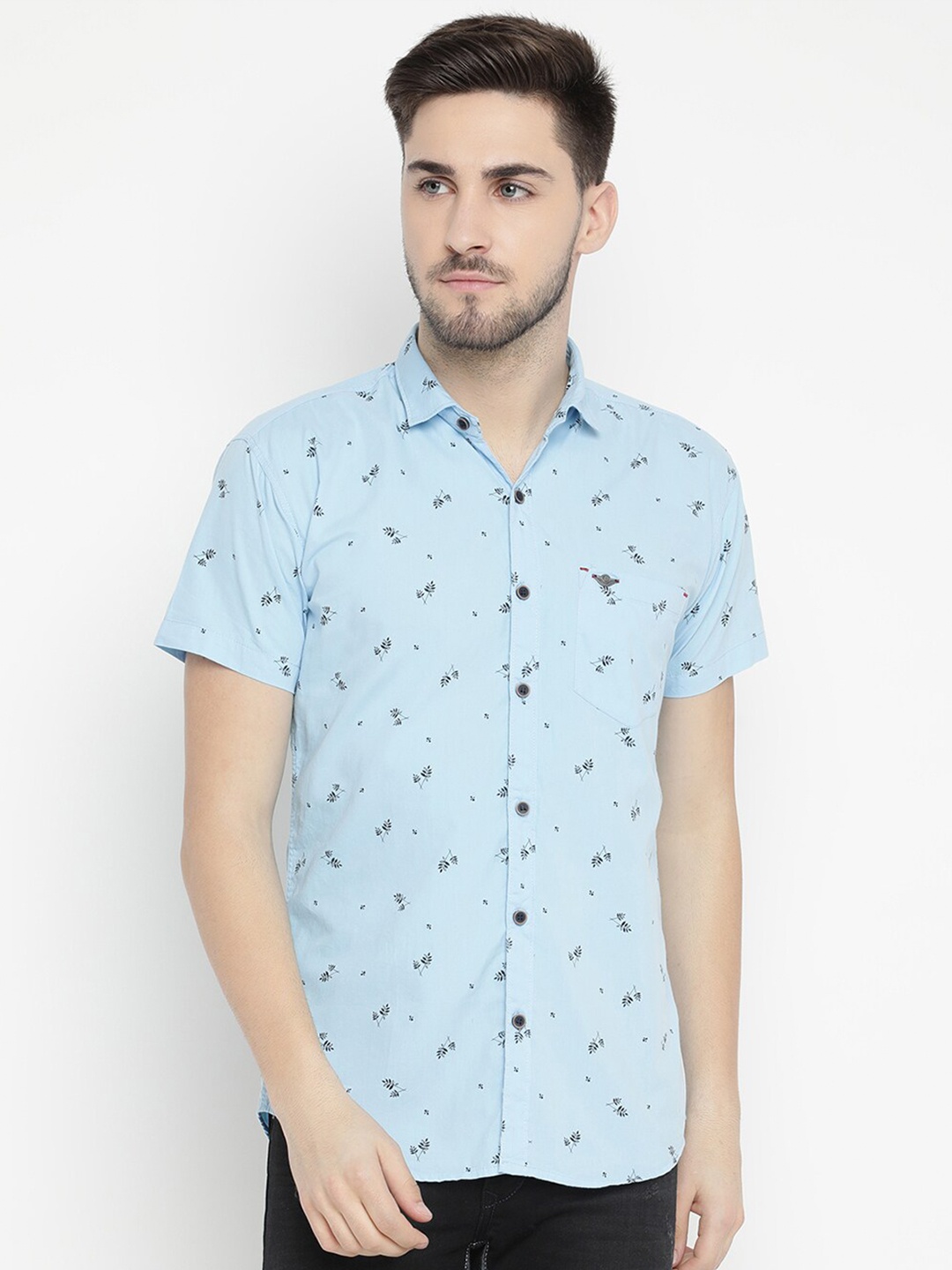 

V2 Value & Variety Men Blue Floral Opaque Printed Casual Shirt