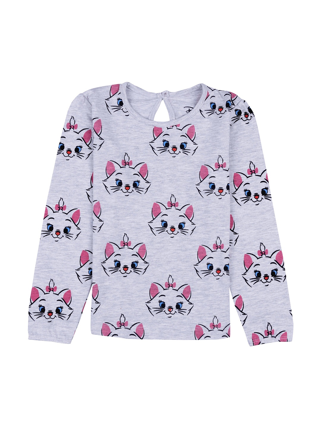 

Disney Girls Grey Printed V-Neck T-shirt