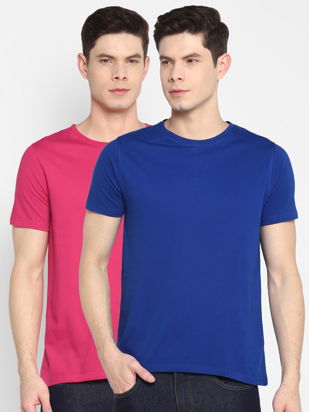 

appulse Men Pack Of 2 Cotton T-shirts, Blue