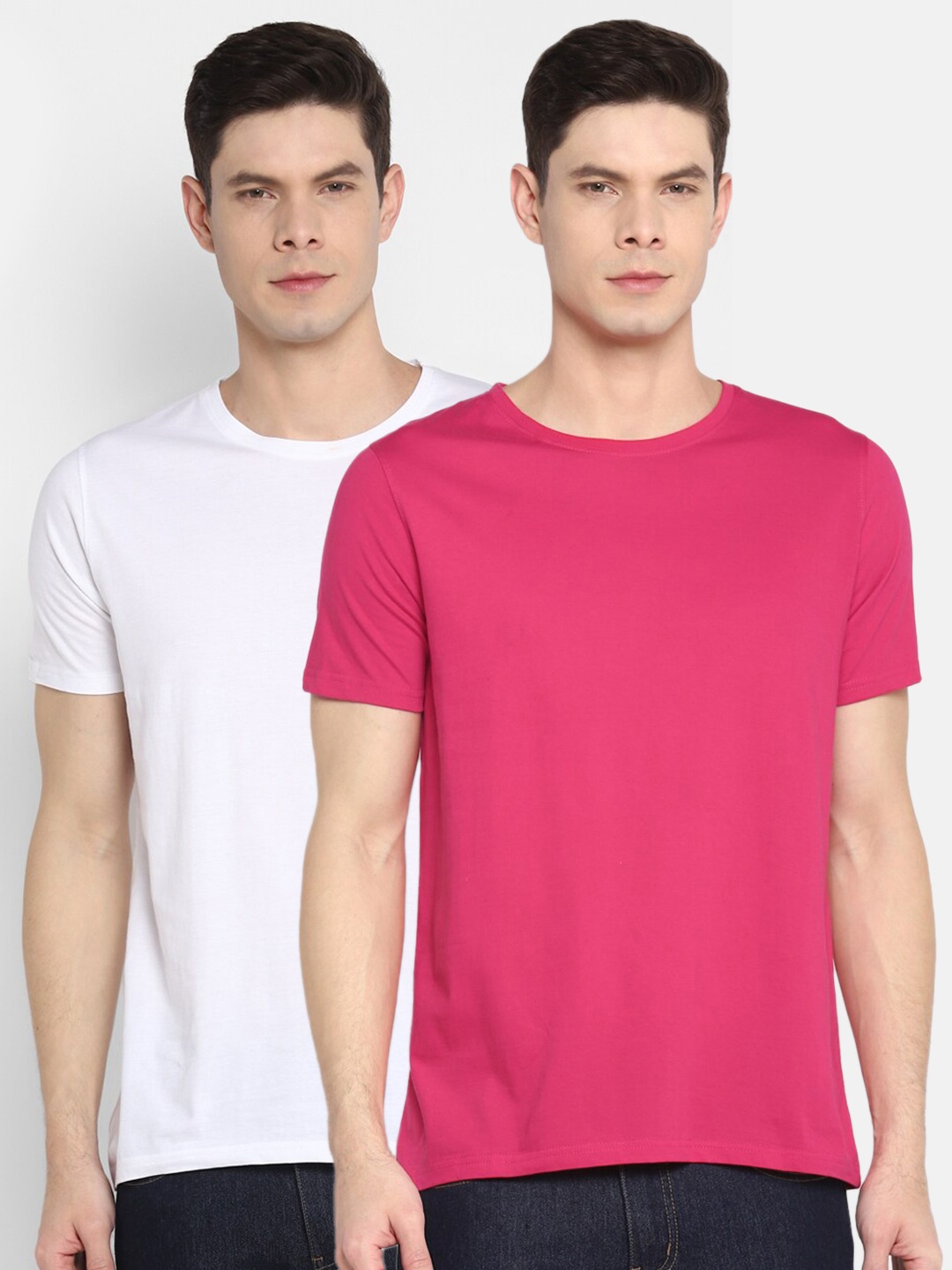 

appulse Men Pack Of 2 Cotton T-shirt, White