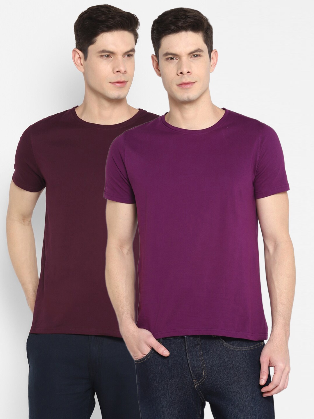 

appulse Men Solid Set Of 2 T-shirt, Multi