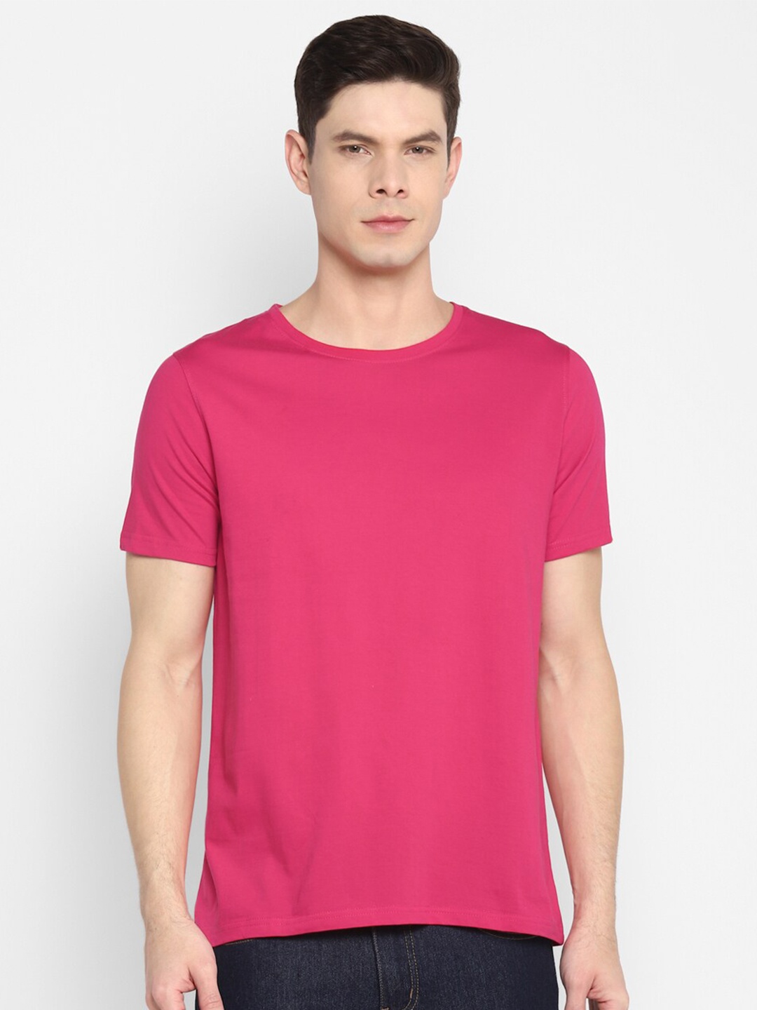 

appulse Men Pink Solid T-shirt