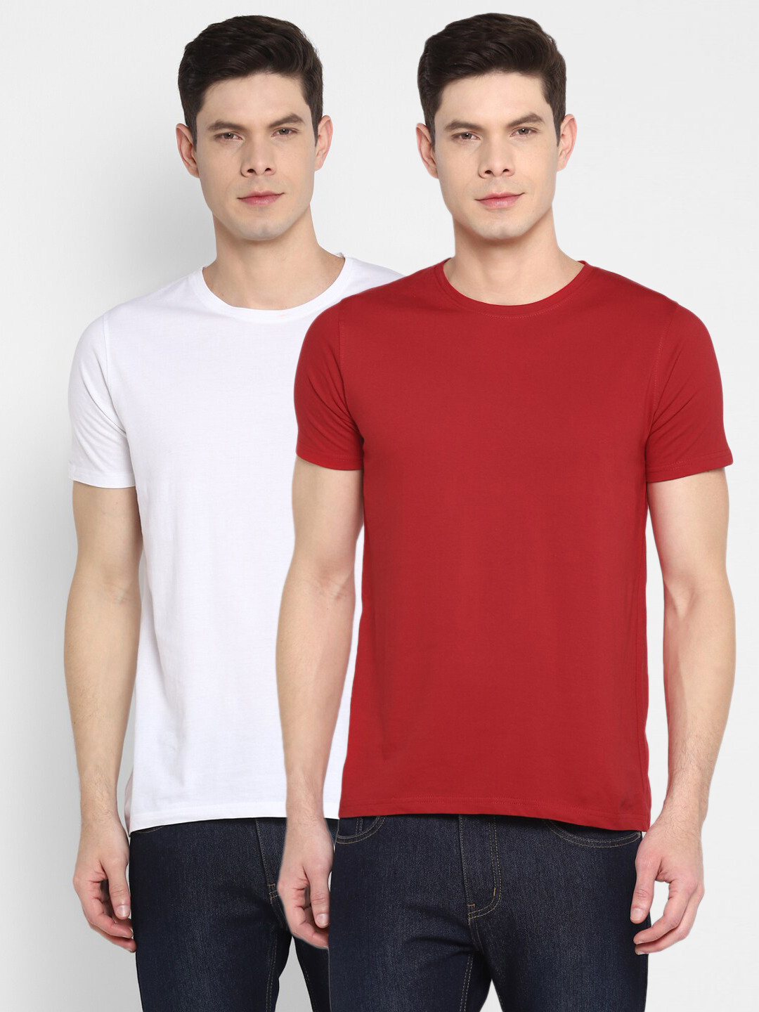 

appulse Men Pack Of 2 Cotton T-shirt, Red