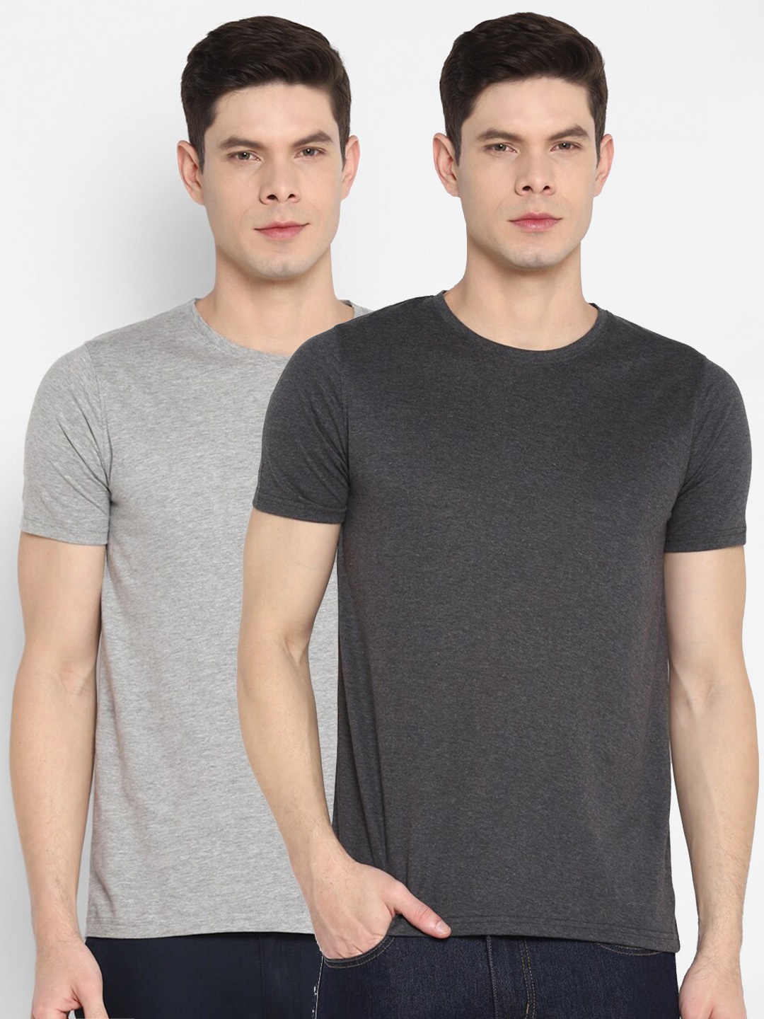

appulse Men Pack of 3 T-shirts, Grey