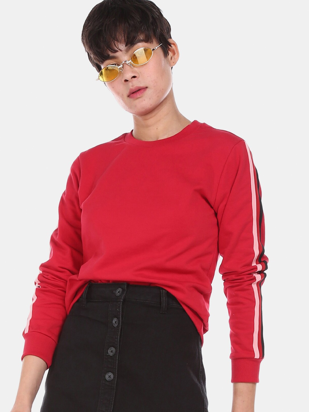 

U.S. Polo Assn. Women Red Pure Cotton Sweatshirt
