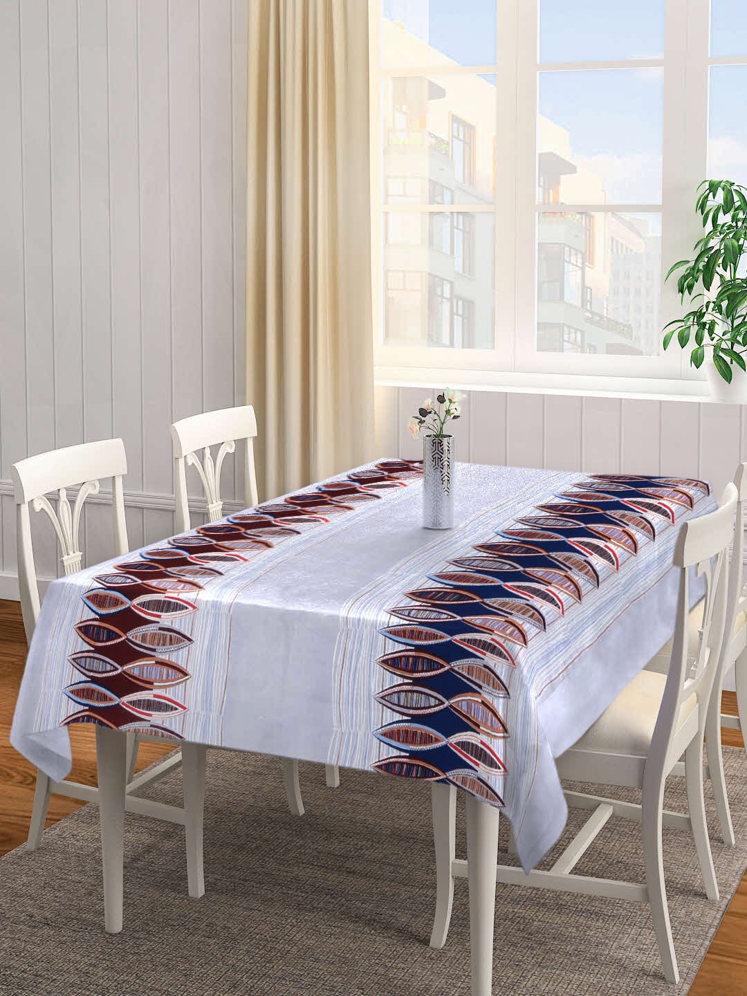 

Arrabi Multi Graphic TC Cotton Blend 6 Seater Table Cover