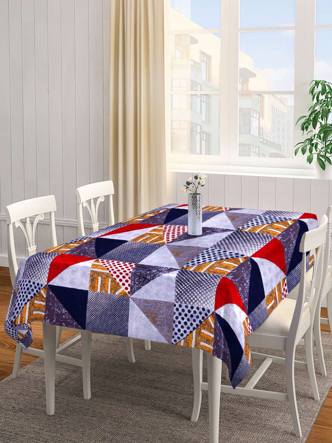 

Arrabi Multi Geometric Cotton Blend 6 Seater Table Cover