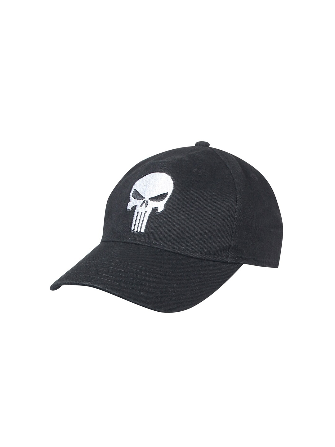 

Free Authority Men Black & White Punisher Printed Pure Cotton Baseball Cap