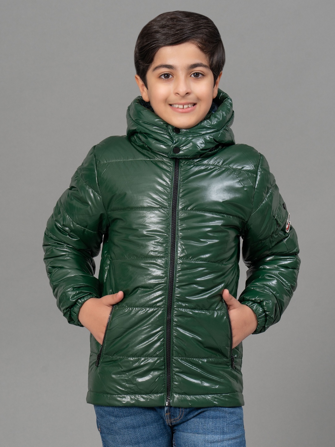 

Red Tape Kids Green Hooded Padded Jacket
