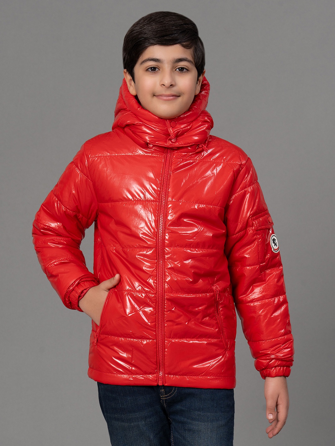 

Red Tape Kids Unisex Red Padded Jacket