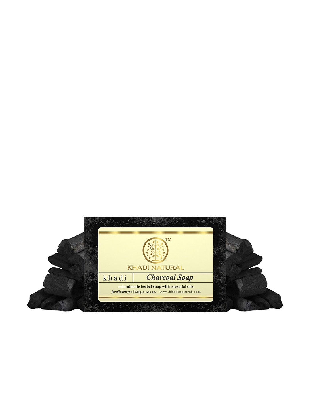 

Khadi Natural Herbal Charcoal Soap -125 gm, Brown