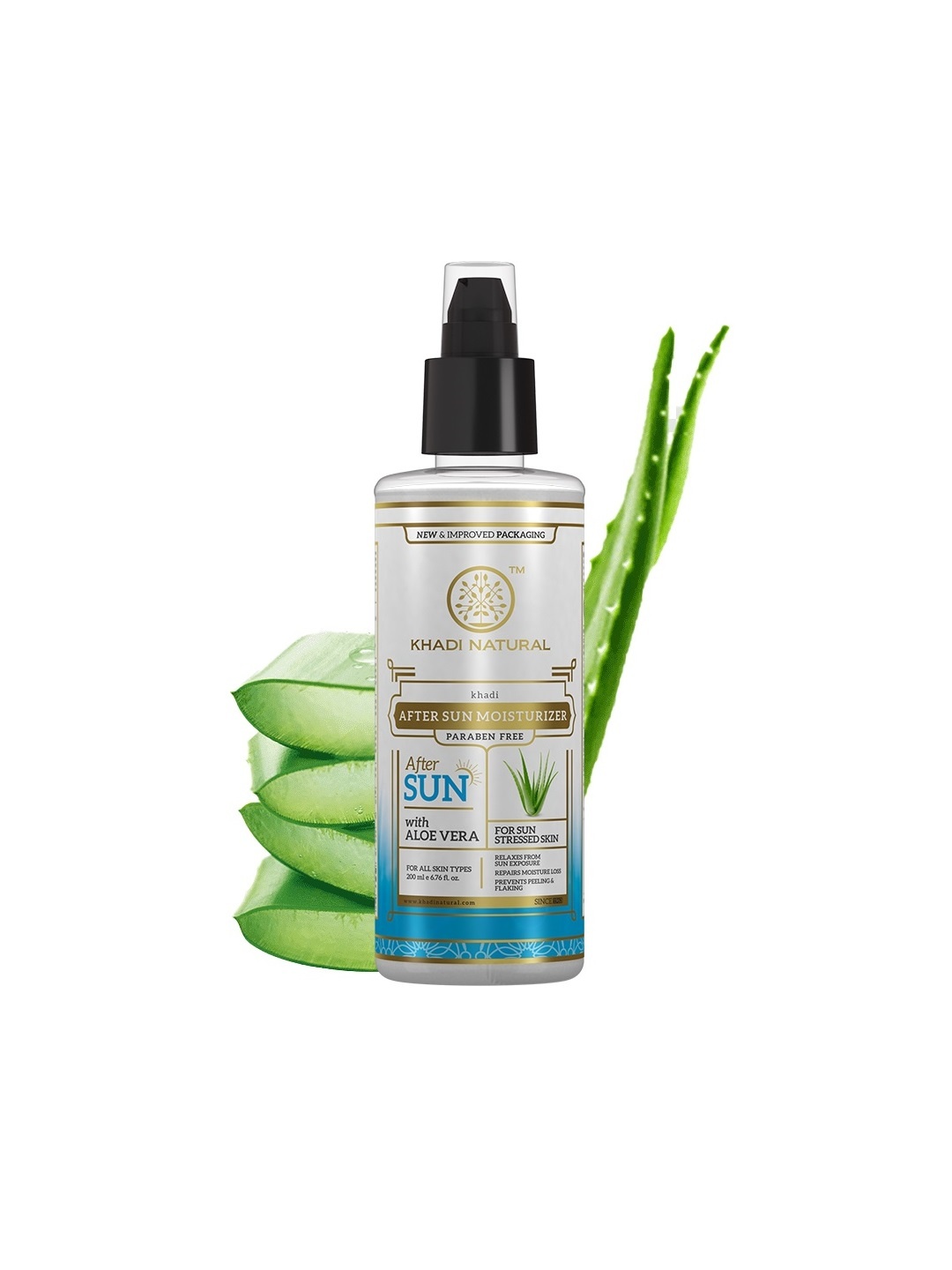 

Khadi Natural After Sun Aloe Vera Moisturiser To Protect UV Rays - 200ml, Off white