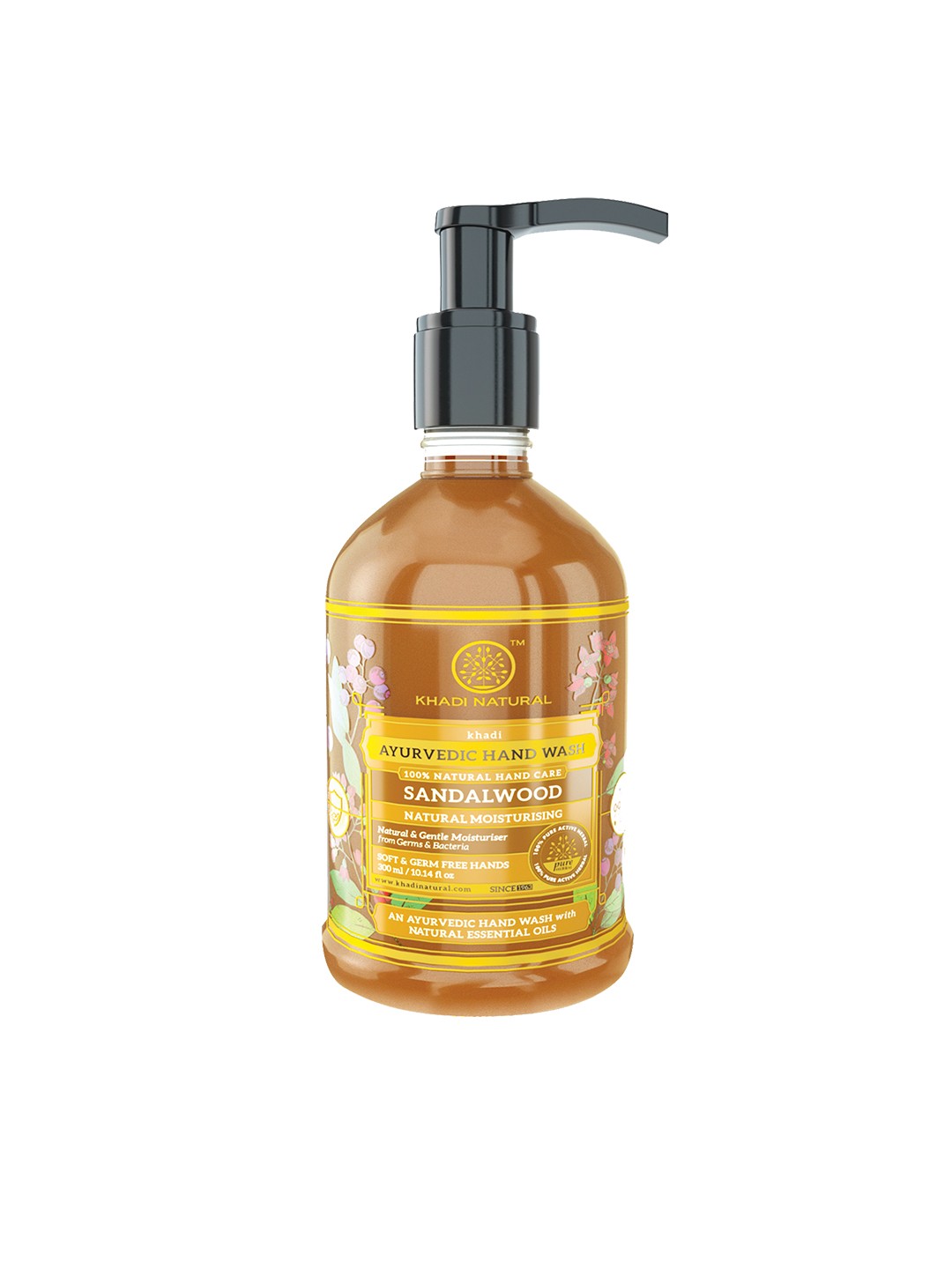 

Khadi Natural Ayurvedic Moisturising Sandalwood Hand Wash 300 ml, Brown