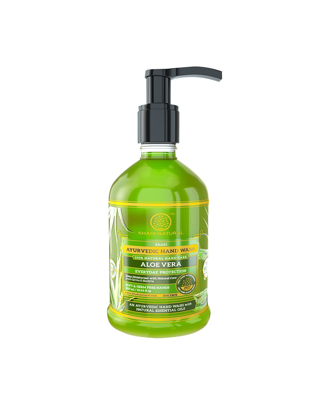 

Khadi Natural Ayurvedic Everyday Protection Aloe Vera Hand Wash 300 ml, Green