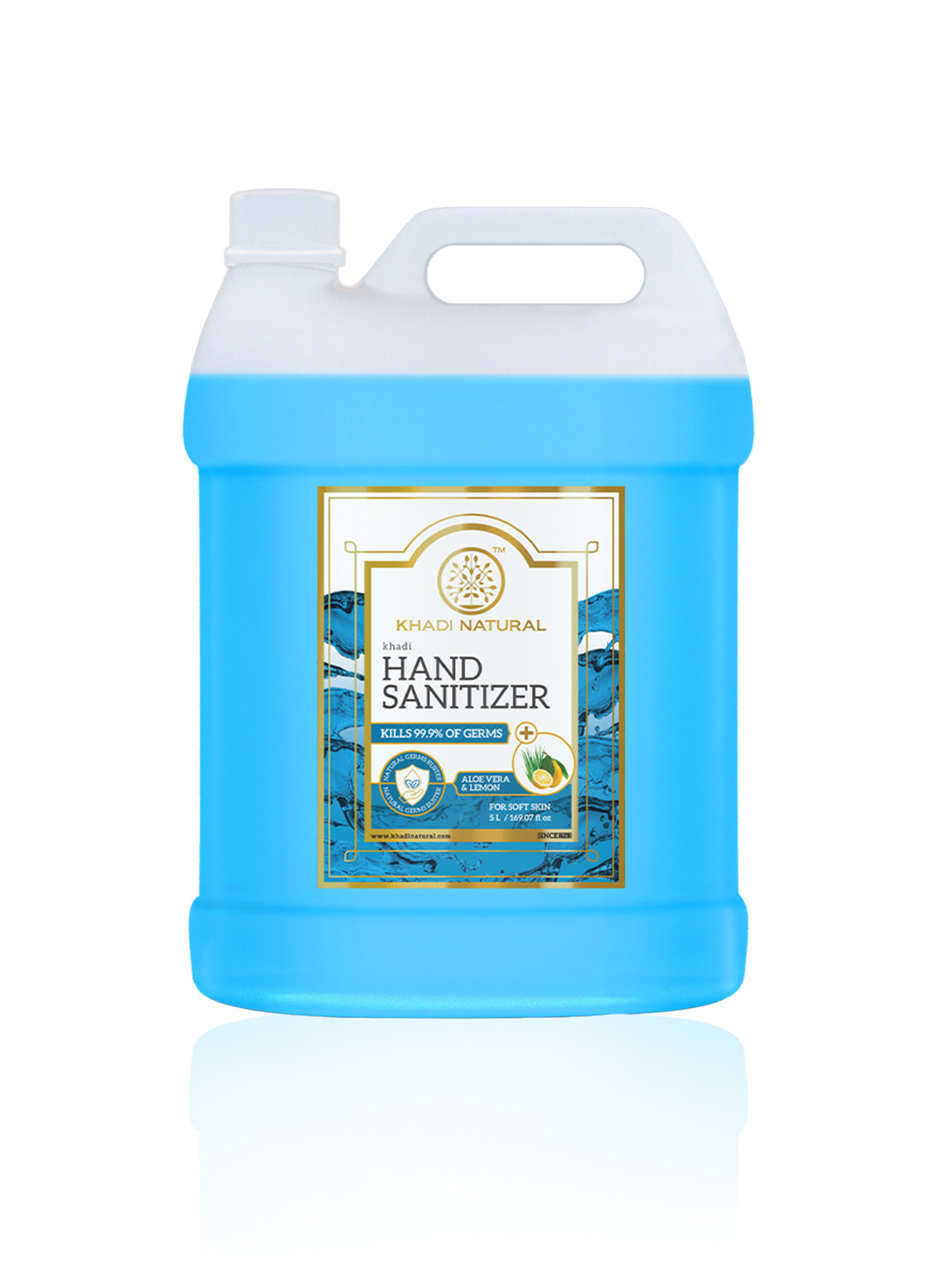 

Khadi Natural Aloe Vera & Lemon Hand Sanitizer 5 L, Blue