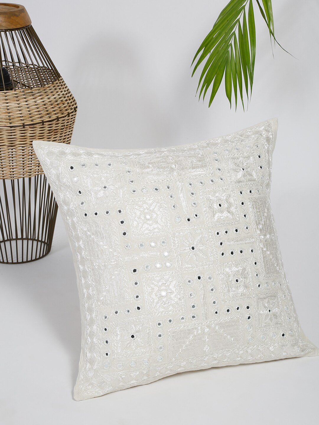 

Fabindia Off White Square Cushion Covers