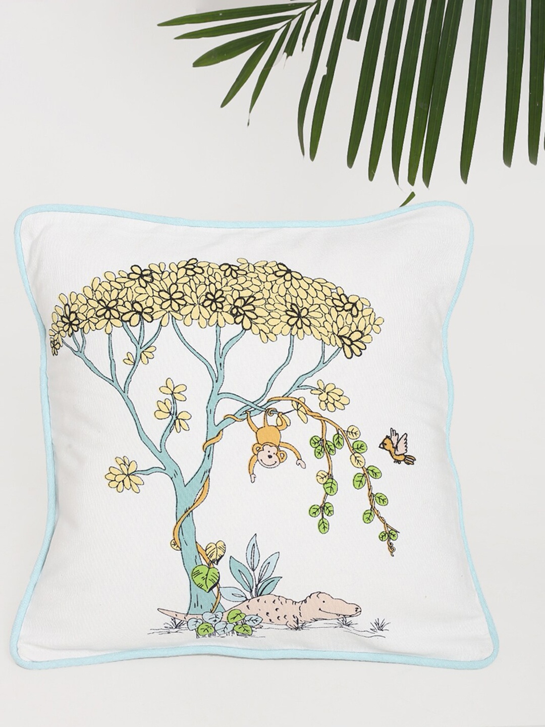

Fabindia Blue & White Abstract Square Cushion Covers