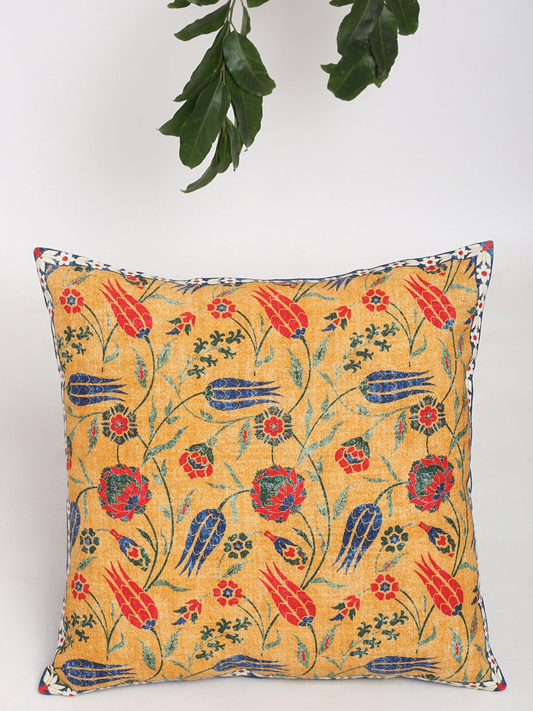 

Fabindia Brown & Red Floral Square Cushion Covers