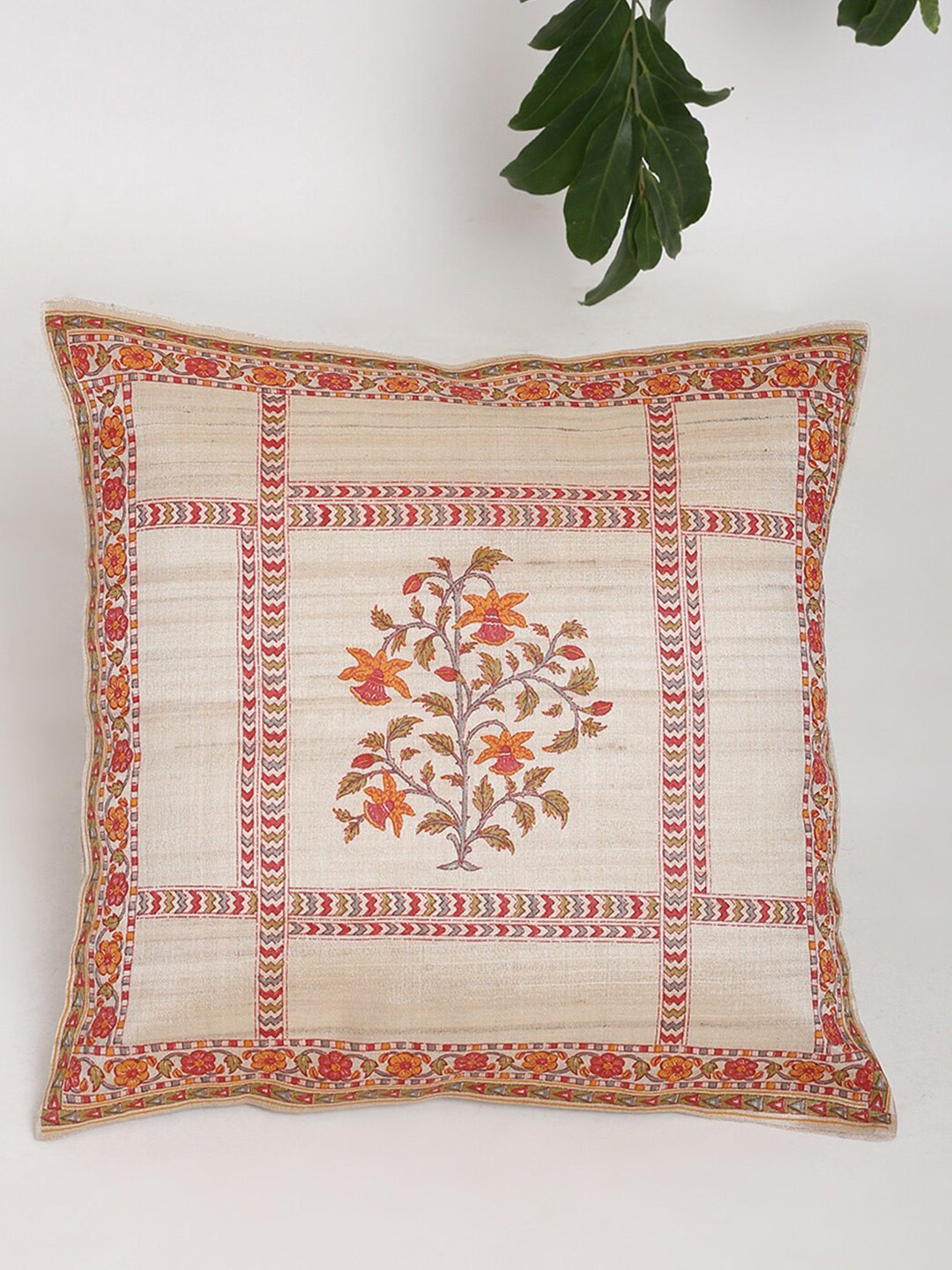 

Fabindia Rust & Beige Ethnic Motifs Square Cushion Covers