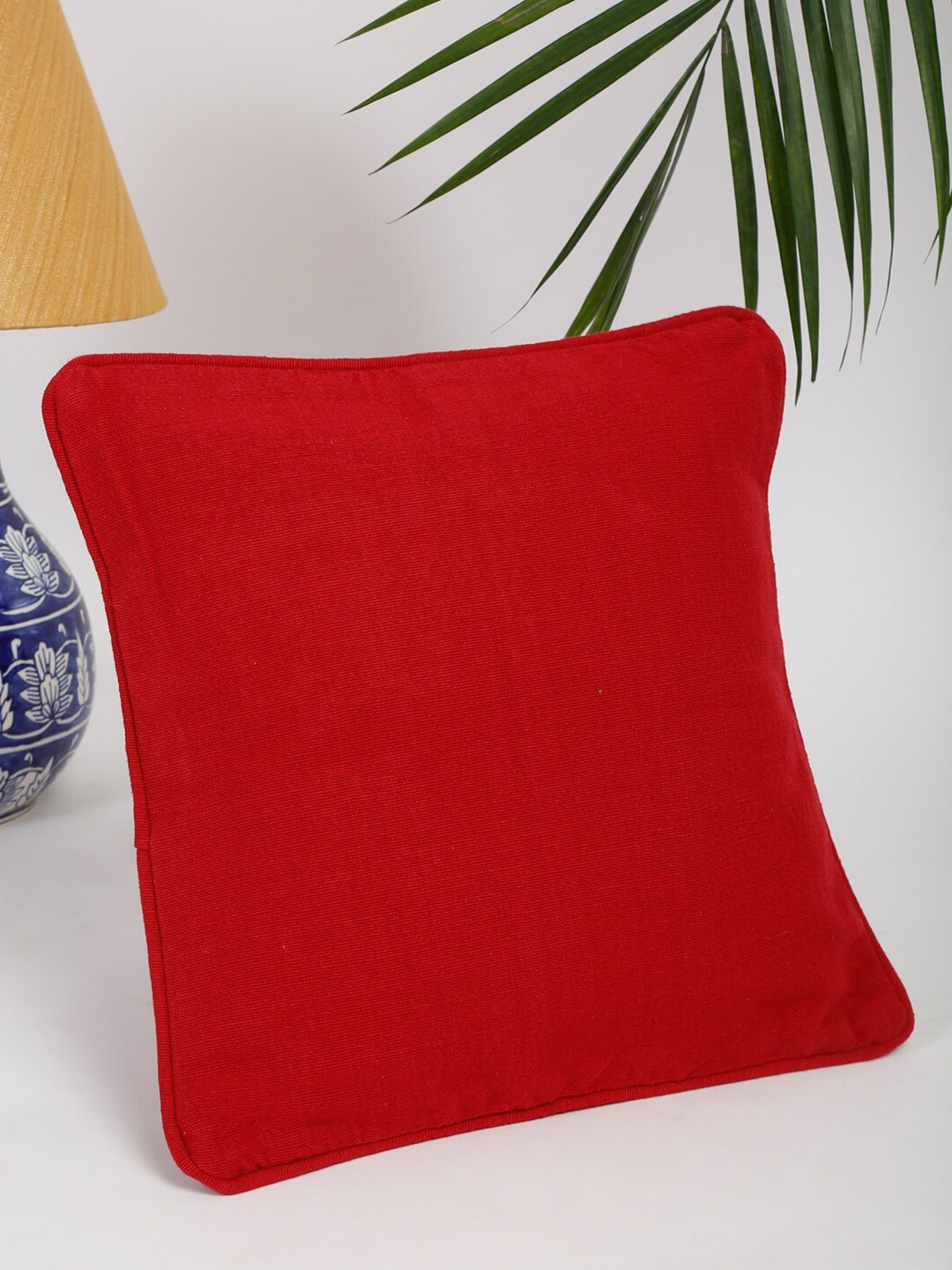 

Fabindia Red Square Cushion Covers
