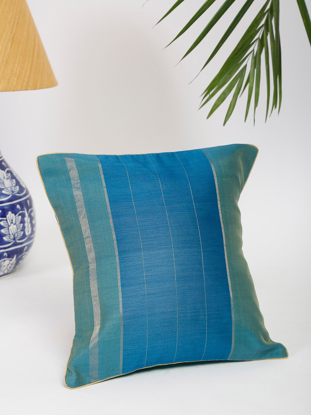 

Fabindia Teal & Green Square Cushion Covers