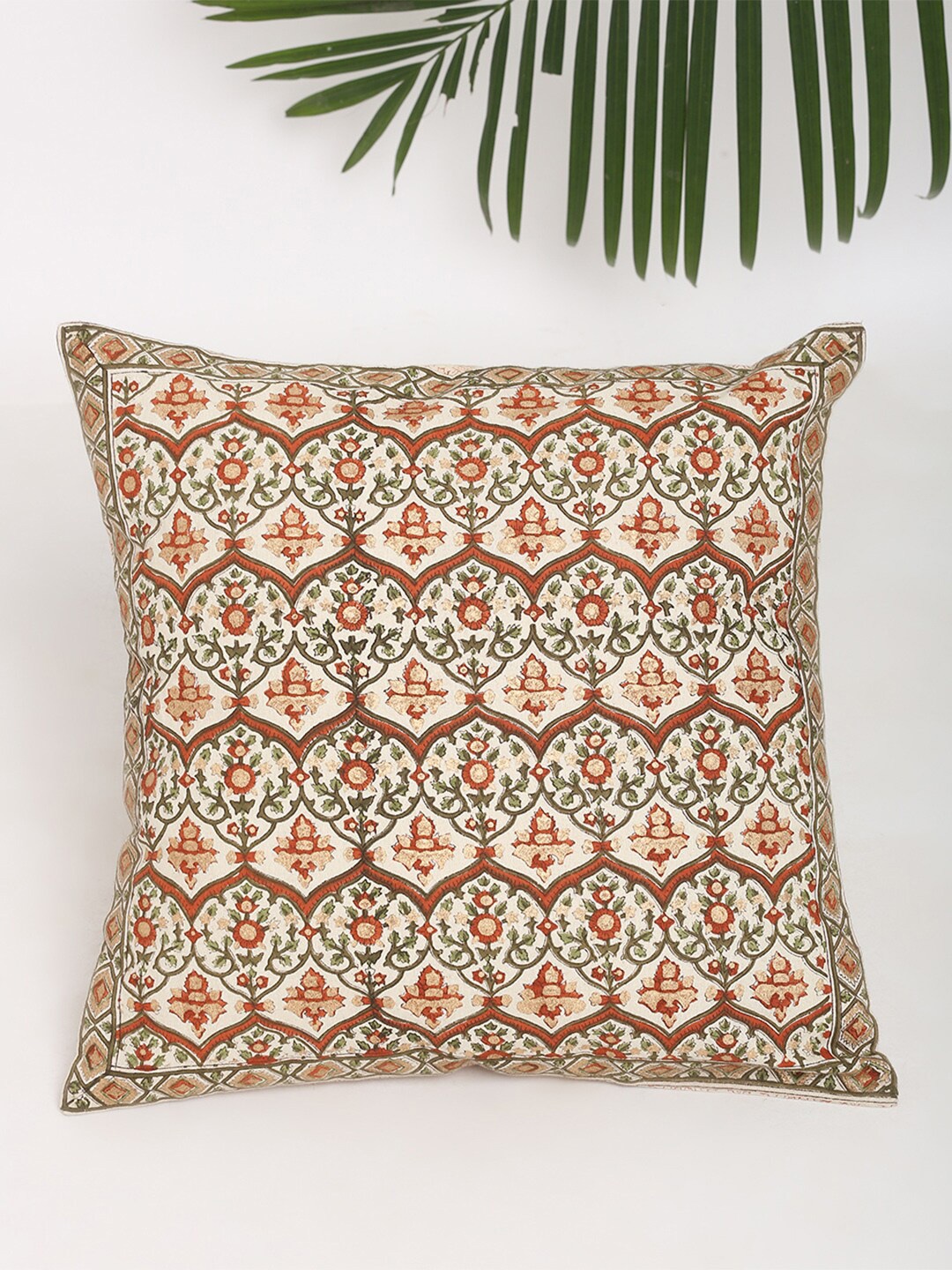 

Fabindia Beige & Brown Square Cushion Covers
