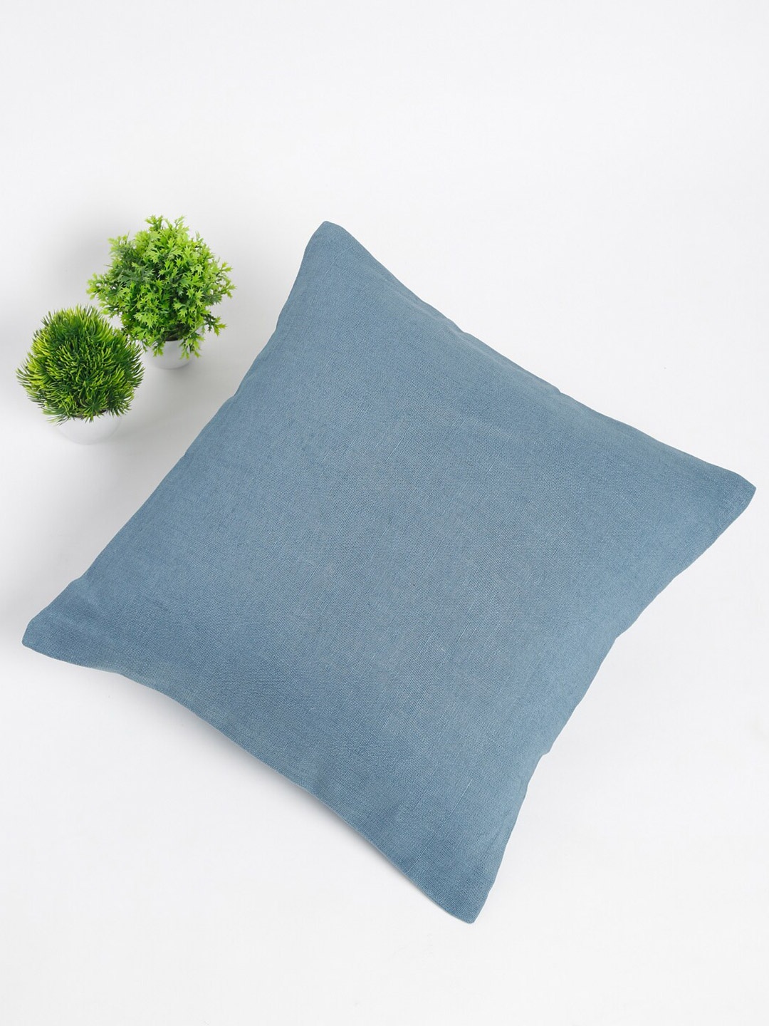 

Fabindia Blue Linen Square Cushion Covers