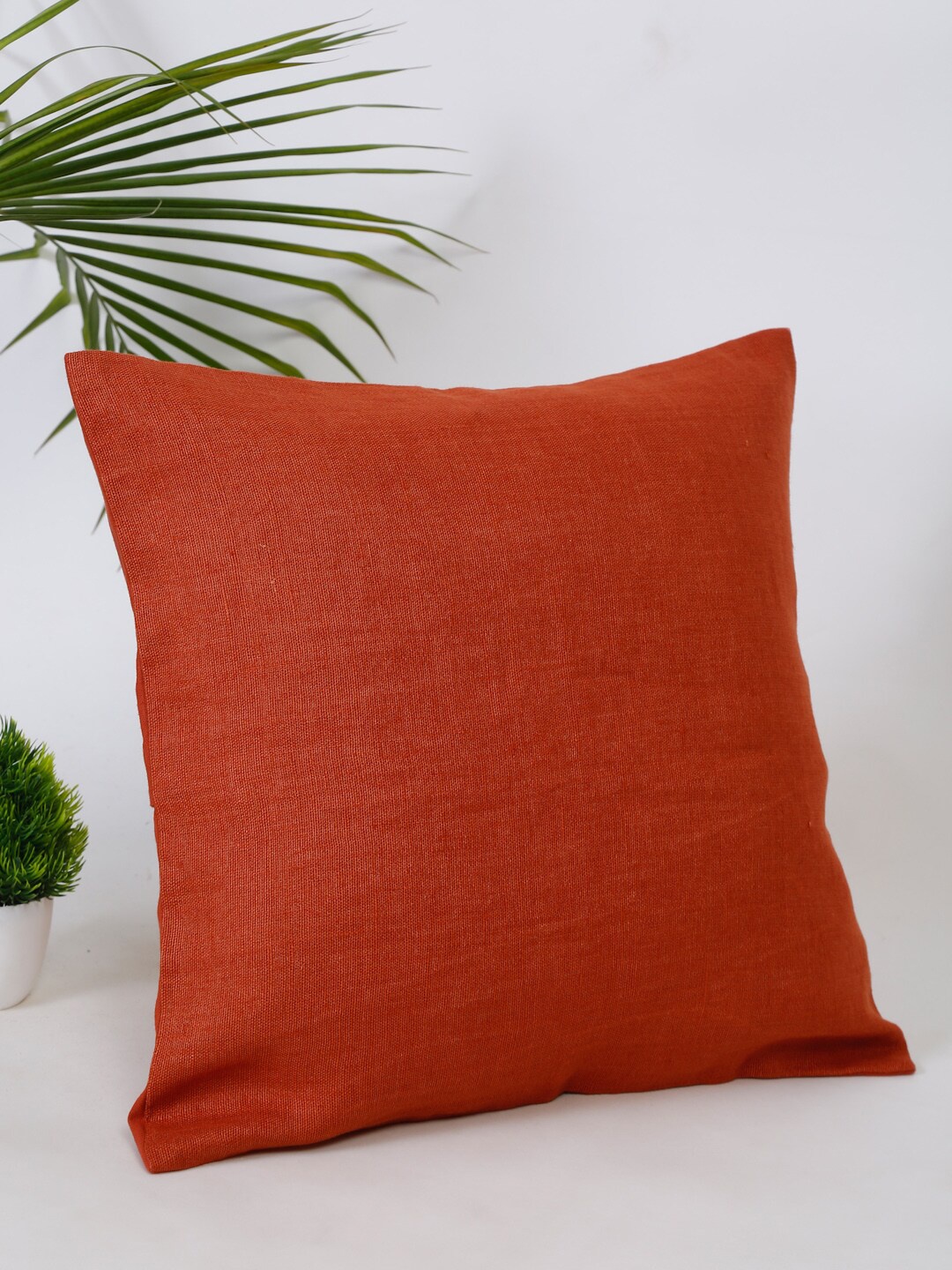 

Fabindia Rust Linen Square Cushion Covers